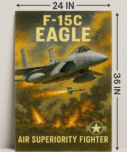 F-15C Eagle Air Superiority Fighter Poster PosterGoat