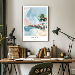 Tranquil Hawaiian Coastline Poster PosterGoat
