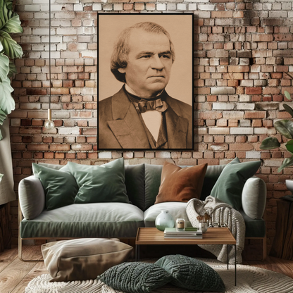 Andrew Johnson 17th President Sepia Photo
