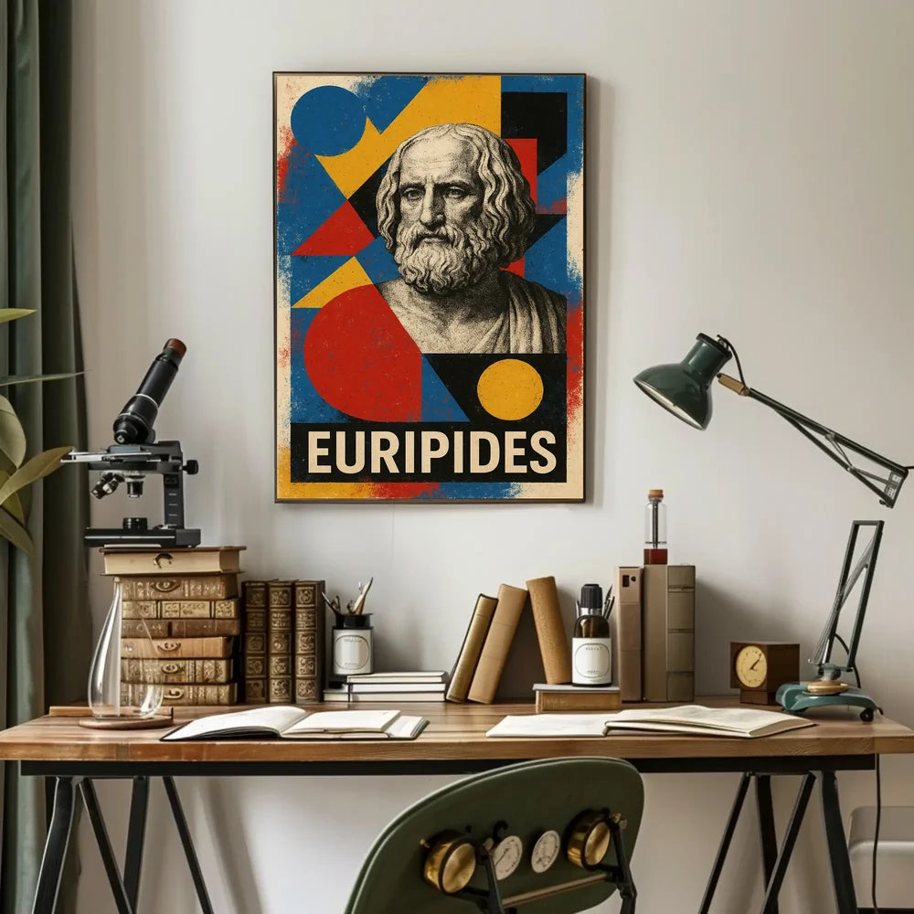 Euripides Greek Playwright Tribute Art Poster