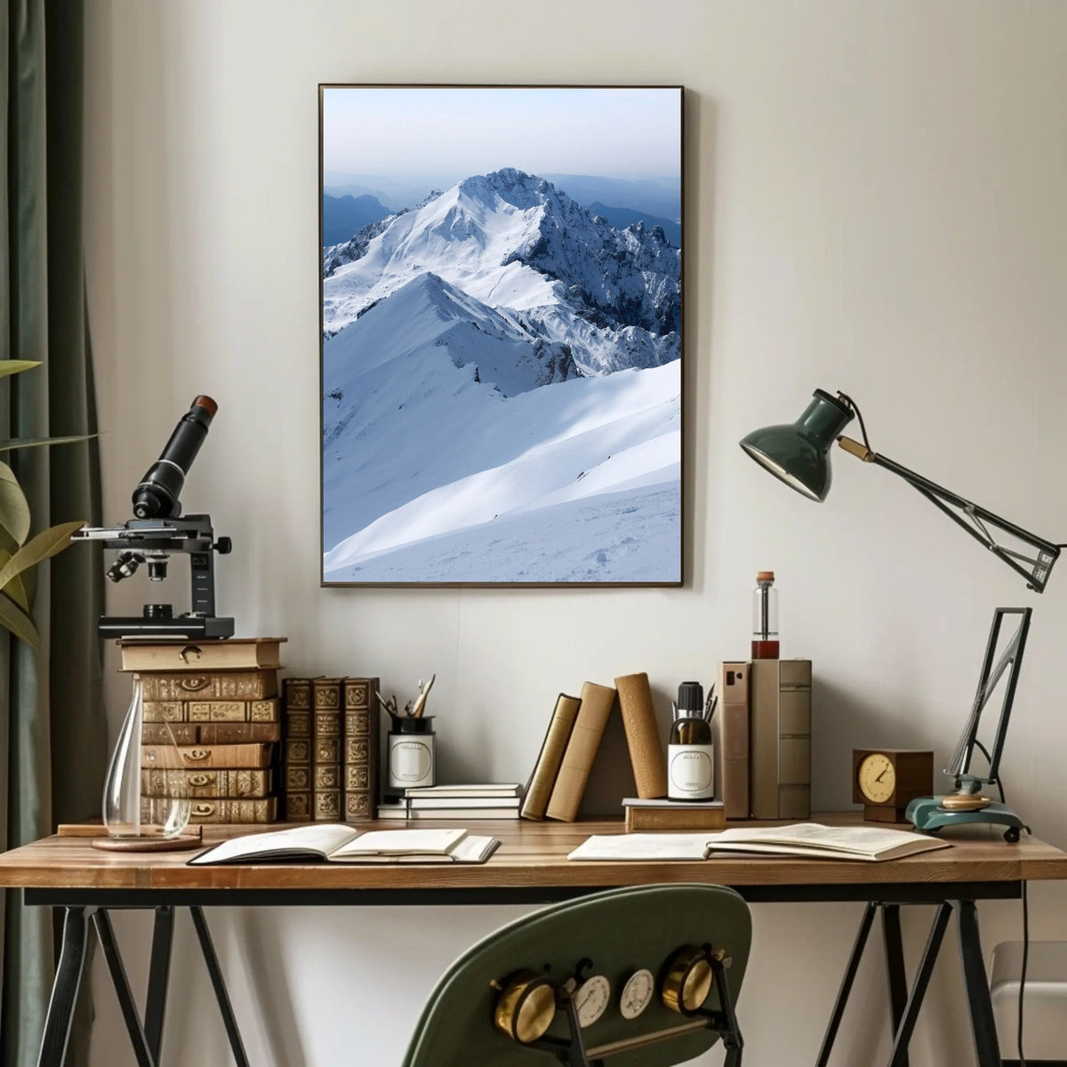 Majestic Snowy Peaks National Park Poster