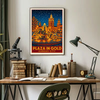 Plaza In Gold Kansas City Poster