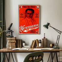 Travel poster featuring a mentalist named Newmann, inviting intrigue and adventure into your space.