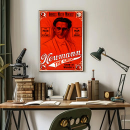Travel poster featuring a mentalist named Newmann, inviting intrigue and adventure into your space.