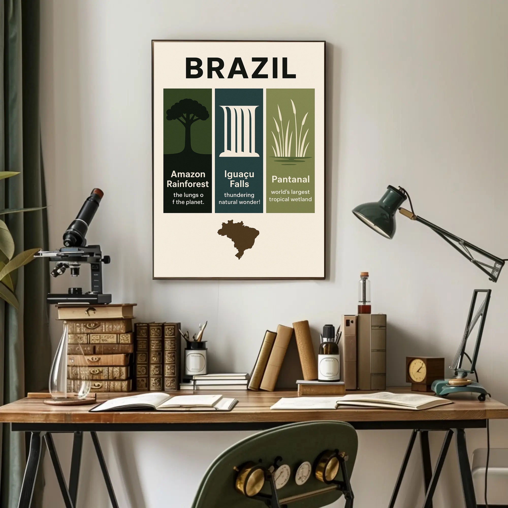Wonders of Brazil Poster PosterGoat