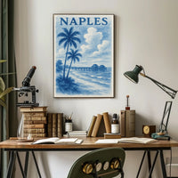 Naples Coastal Serenity Poster Wall Art 18x24 Inches