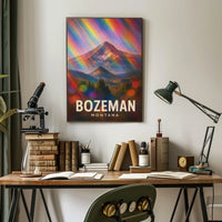 Bozeman Montana Scenic Wanderlust Minimalist Poster
