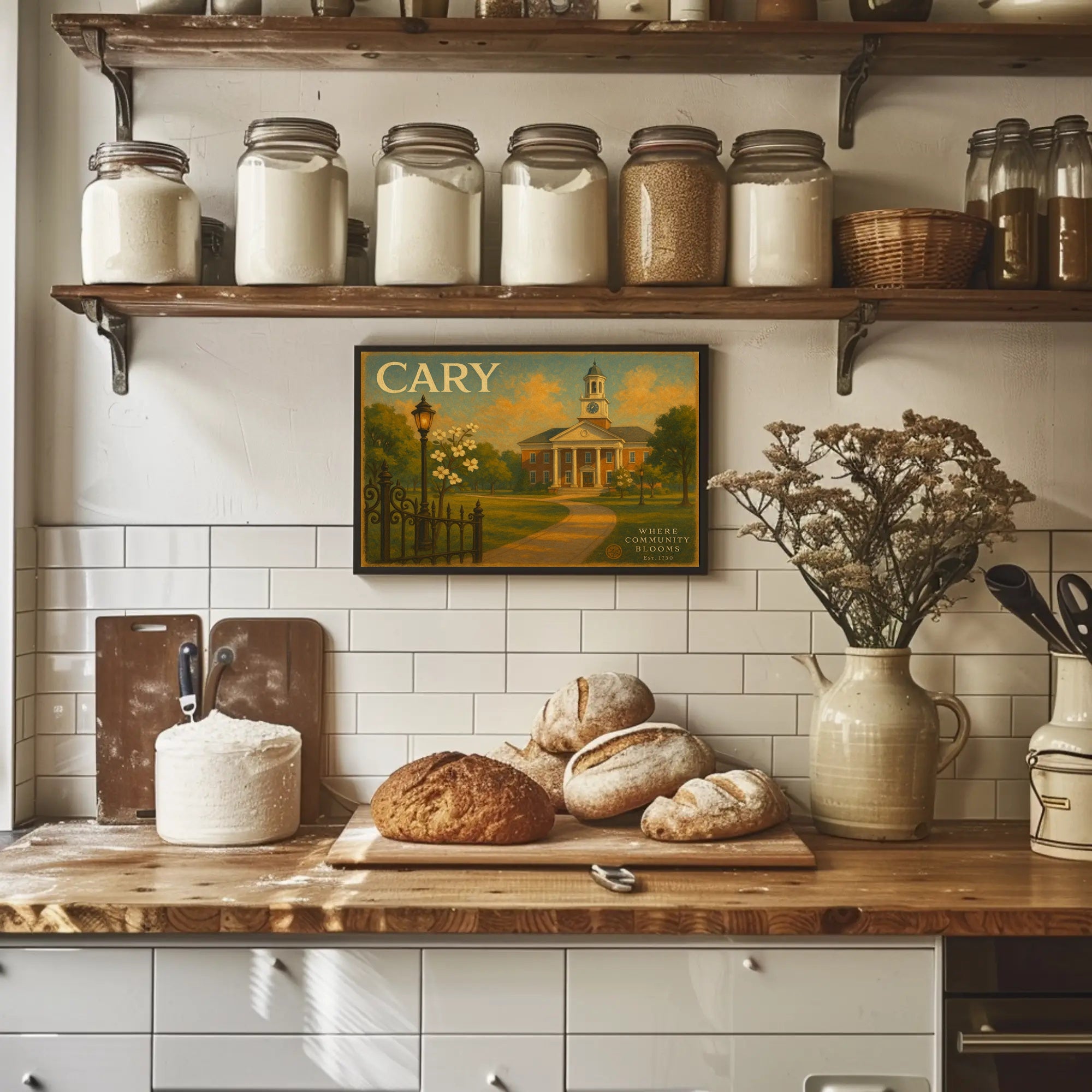 Cary Community Travel Poster Art Print