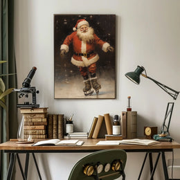SantaS Joyful Skating Poster