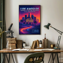 Los Angeles City Of Dreams And Stars Poster
