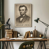 Abraham Lincoln Vintage Art Historical or Presidential Poster PosterGoat