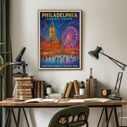 Philadelphia Liberty Lights Poster
