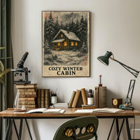 Cozy Winter Cabin Poster