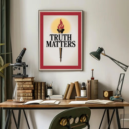 Truth Matters Torch Enlightenment Motivational or Quote Poster