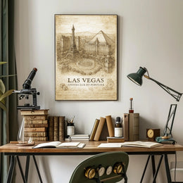 Las Vegas Civitas Lux et Fortuna Poster PosterGoat