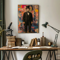 Historical Figure with Modern Abstract Vibes Poster