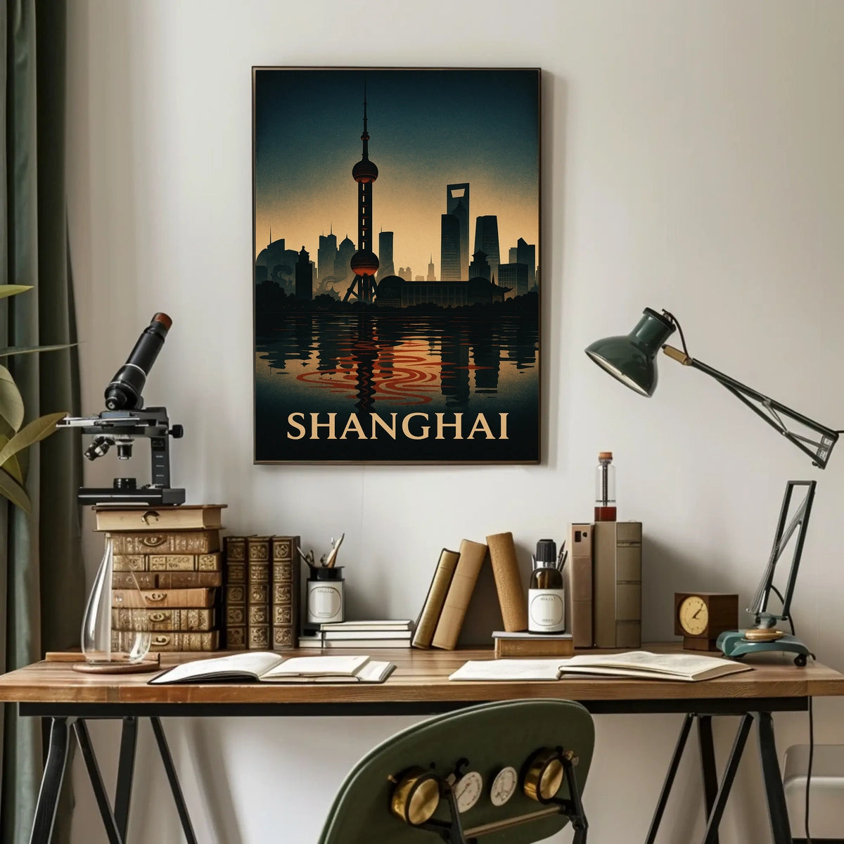Shanghai Skyline Poster