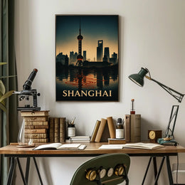 Shanghai Skyline Poster