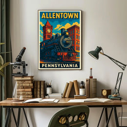 Allentown, Pennsylvania Vintage Travel Poster