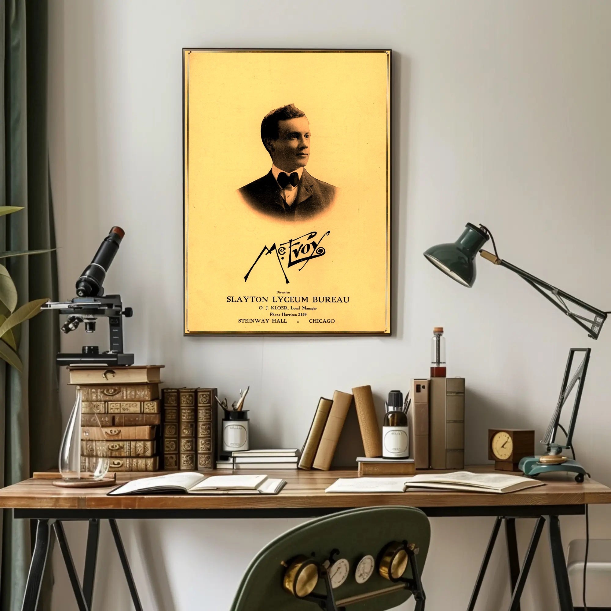 Vintage Slayton Lyceum Bureau Cultural Poster