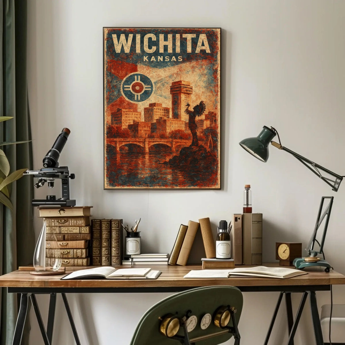 Wichita Skyline Wanderlust Photography Realism Poster