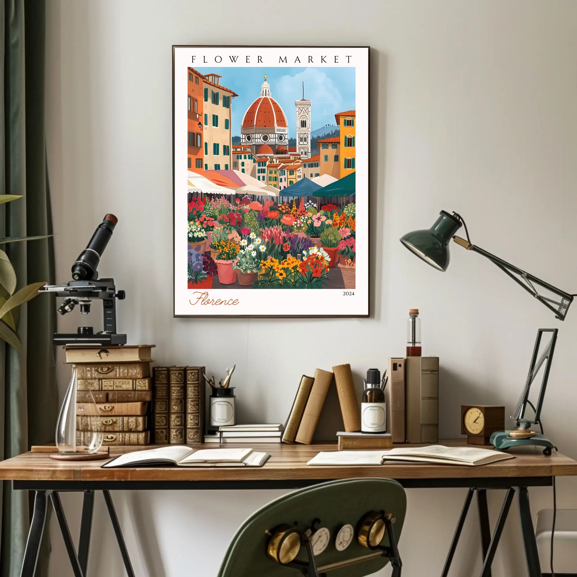 Florence Flower Market 2024 Poster PosterGoat