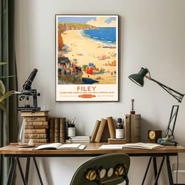 Filey Beach British Railways Poster