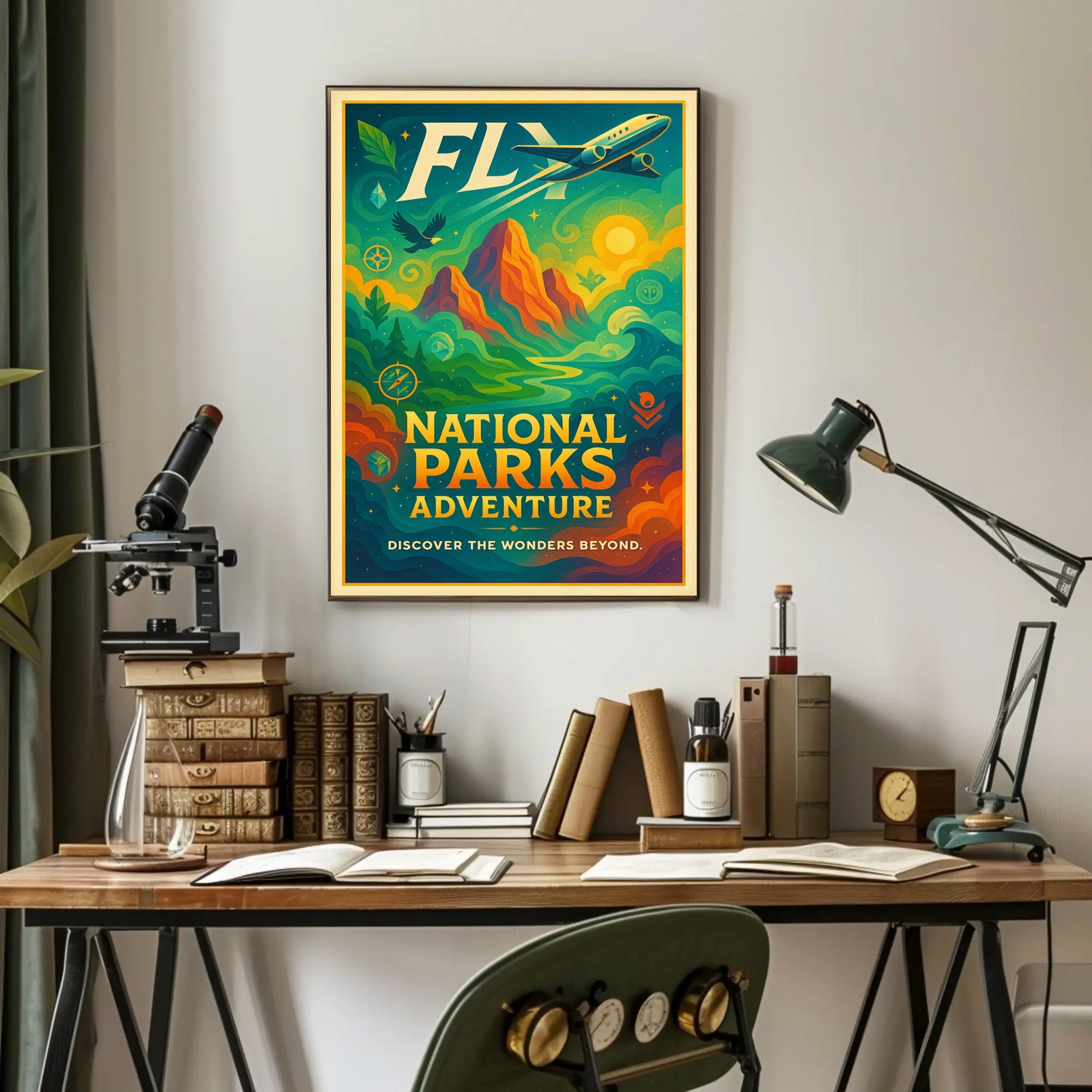 National Parks Adventure Poster Travel Wall Art