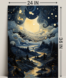 Celestial Nightscape Poster PosterGoat