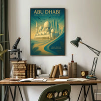 Abu Dhabi Harmony Tradition Meets Modernity Urban or Cityscape Poster