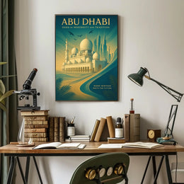 Abu Dhabi Harmony Tradition Meets Modernity Urban or Cityscape Poster