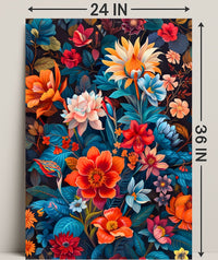 Vibrant Floral Symphony William Morris Art Poster