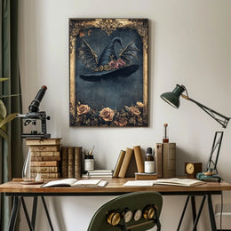 Magical Witch's Hat with Roses Artistic Poster