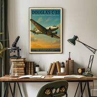 Douglas C-33 Vintage Aviation Poster Print