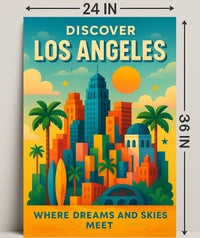 Discover Los Angeles Wall Art Print PosterGoat