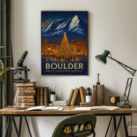 Boulder Rocky Mountain Sparkle Poster