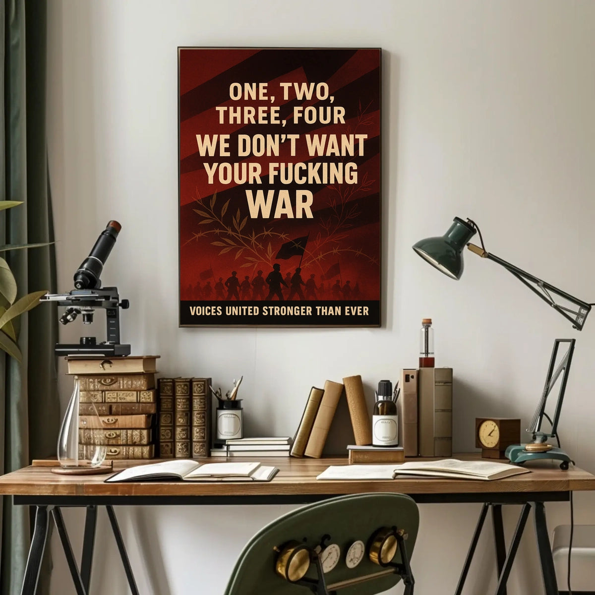 Voices United Against War Poster