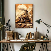 Majestic Steam Train Journey Poster