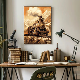 Majestic Steam Train Journey Poster