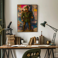 Robin Hood Meets Abstract Urban Pop Culture Poster