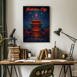 Forbidden City Ethereal Architecture Cultural or Heritage Poster