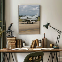 Military Jet on Runway: Military Recruitment Poster