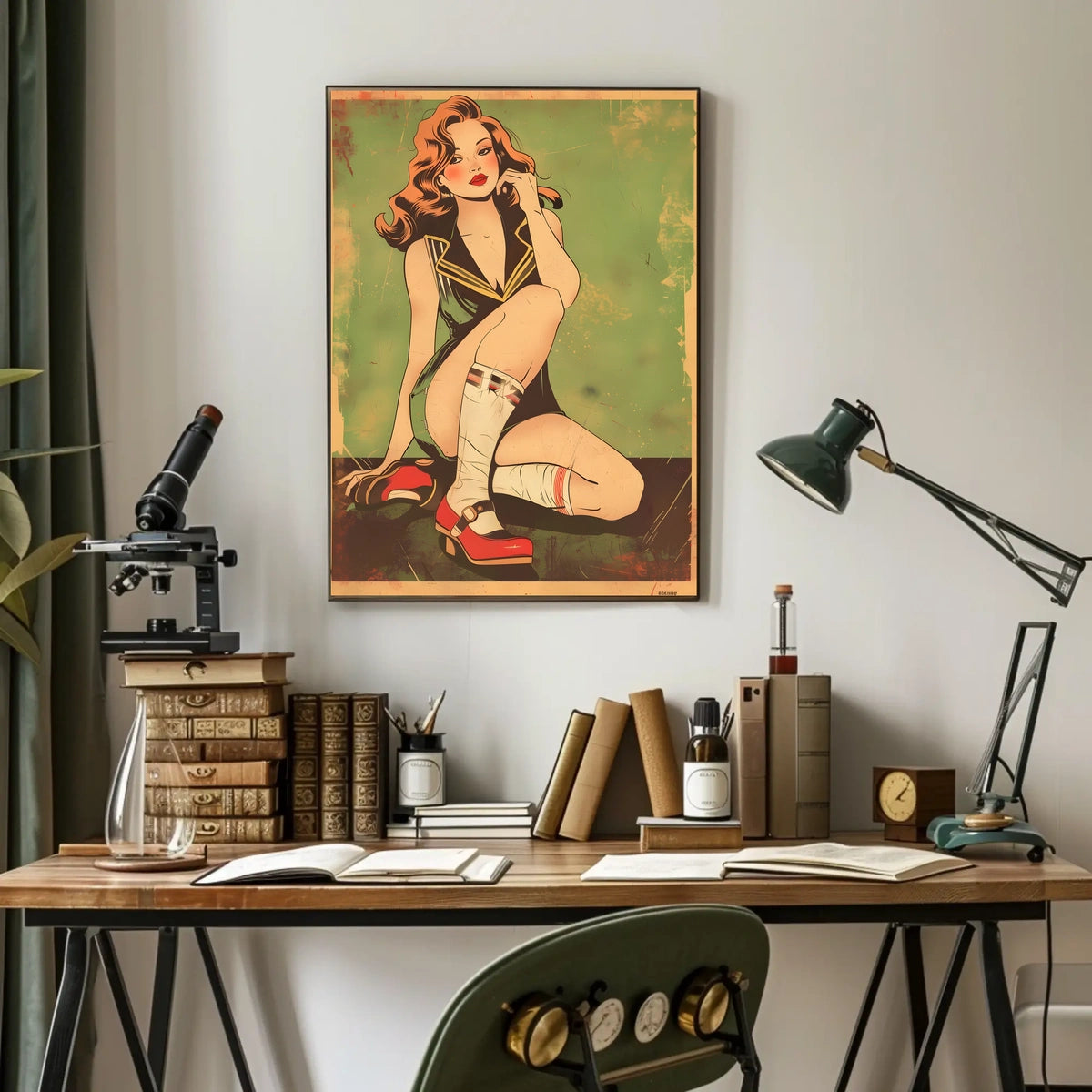 Vintage Pin-Up Art Poster