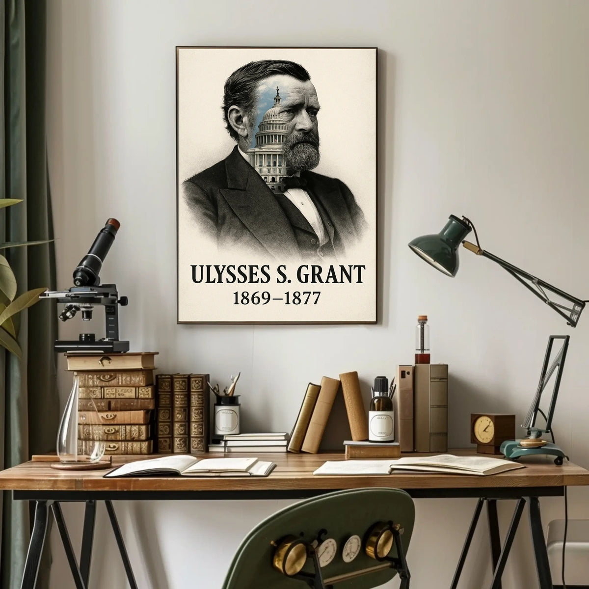 Ulysses S. Grant 18th President of the United States Reflections Poster
