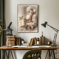 Vintage Santa Claus With Gifts Vintage Poster