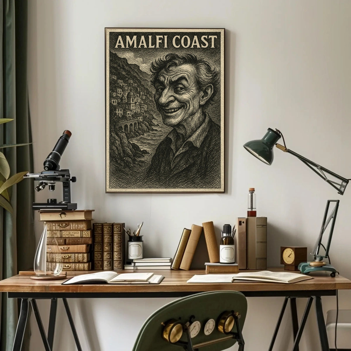 Amalfi Coast Captivating Portrait Poster Wall Art Print