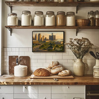 Detroit Skyline Michigan Urban Travel Photography Realism Heritage Iconic Cityscape Poster