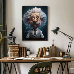 Eccentric Scientist 3D Style Pop Culture Poster