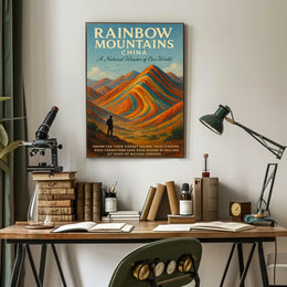 Rainbow Mountains Of China Poster