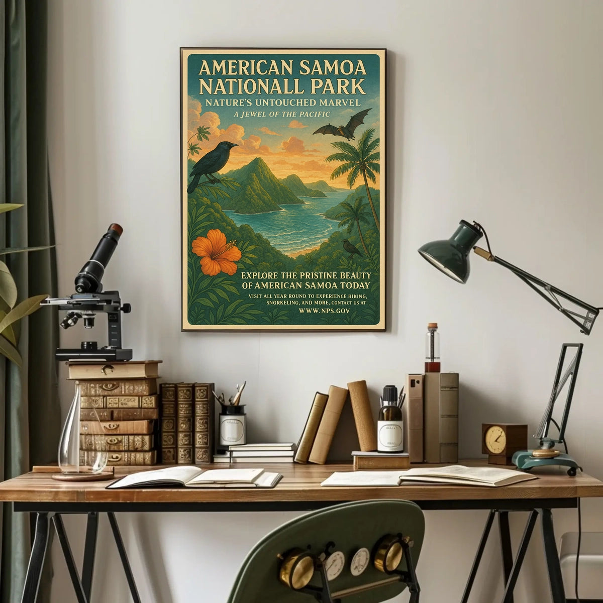National Park of American Samoa Vibrant Landscape Poster
